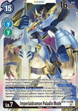 Imperialdramon Paladin Mode (BT8-112) (V.1) - New Awakening (Secret Rare) [BT-08-112]