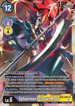 Ophanimon Falldown Mode (BT8-082) (V.1) - New Awakening (Super Rare) [BT-08-082]