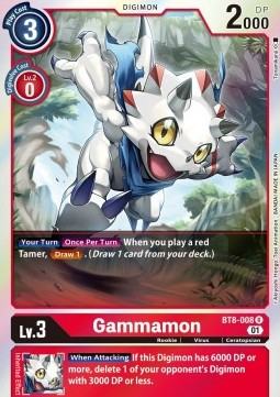 Gammamon (BT8-008) (V.1) - New Awakening (Rare) [BT-08-008]