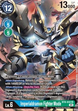 Imperialdramon Fighter Mode (BT8-032) (V.2) - New Awakening (Alternative Art) [BT-08-032]