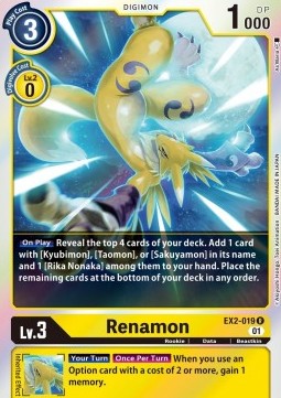 Renamon (EX2-019) (V.1) - Digital Hazard (Rare) [EX-02-019]