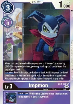 Impmon (EX2-039) (V.1) - Digital Hazard (Rare) [EX-02-039]