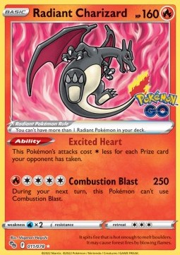 Radiant Charizard - Pokémon GO (Ultra Rare) [PGO-011]