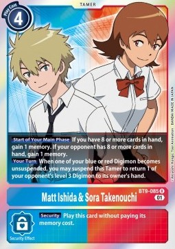 Matt Ishida & Sora Takenouchi (BT9-085) - X Record (Rare) [BT-09-085]