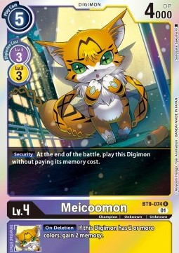Meicoomon (BT9-074) (V.1) - X Record (Rare) [BT-09-074]