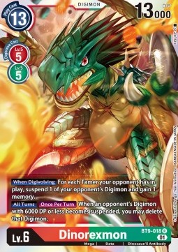 Dinorexmon (BT9-018) - X Record (Rare) [BT-09-018]