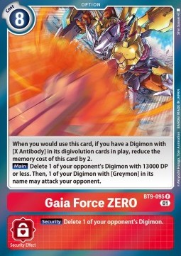 Gaia Force ZERO (BT9-095) - X Record (Rare) [BT-09-095]