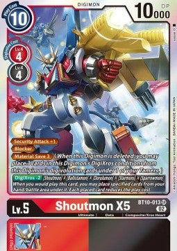 Shoutmon X5 (BT10-013) - Xros Encounter (Super Rare) [BT-10-013]