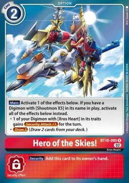 Hero of the Skies! (BT10-095) - Xros Encounter (Rare) [BT-10-095]