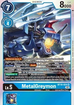 MetalGreymon (BT10-024) (V.1) - Xros Encounter (Super Rare) [BT-10-024]