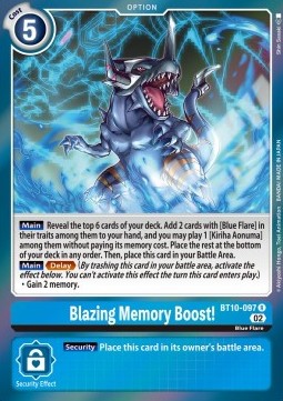 Blazing Memory Boost! (BT10-097) - Xros Encounter (Rare) [BT-10-097]