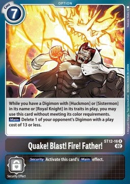 Quake! Blast! Fire! Father! (ST12-16) - Starter Deck: Jesmon (Rare) [ST-12-16]