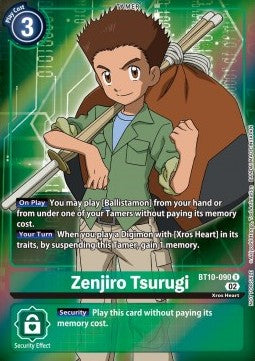 Zenjiro Tsurugi (BT10-090) (V.2) - Promos: Xros Encounter (Alternative Art) [BT-10P-BT10-090]