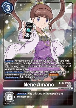 Nene Amano (BT10-092) (V.2) - Promos: Xros Encounter (Alternative Art) [BT-10P-BT10-092]