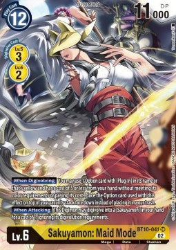 Sakuyamon: Maid Mode (BT10-041) (V.2) - Xros Encounter (Alternative Art) [BT-10-041]