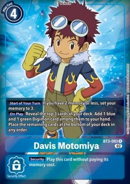 Davis Motomiya (BT3-093) - Promos: Starter Deck (Alternative Art) [SDP-BT3-093]