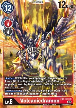 Volcanicdramon (EX3-012) (V.1) - Draconic Roar (Super Rare) [EX-03-012]