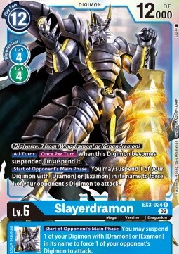 Slayerdramon (EX3-024) (V.1) - Draconic Roar (Rare) [EX-03-024]