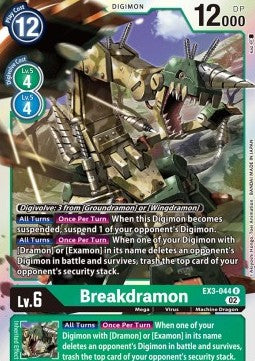Breakdramon (EX3-044) (V.1) - Draconic Roar (Rare) [EX-03-044]