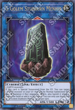 G Golem Stubborn Menhir - Battles of Legend: Crystal Revenge (Ultra Rare) [BLCR-043]