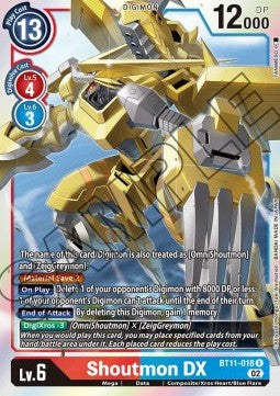 Shoutmon DX (BT11-018) - Dimensional Phase (Rare) [BT-11-018]