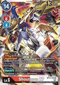 Shoutmon X7 (BT11-019) (V.1) - Dimensional Phase (Super Rare) [BT-11-019]