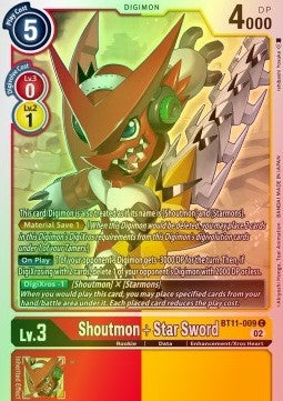 Shoutmon + Star Sword (BT11-009) (V.2) - Dimensional Phase (Common) [BT-11-009]