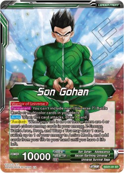 Son Gohan // Son Gohan, Command of Universe 7 - Starter Deck: Ultimate Awakened Power (Starter Rare) [SD21-01]