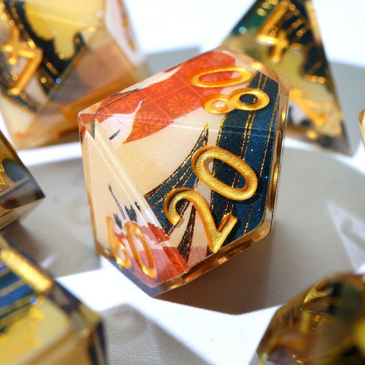 Whispering Glade | Art Core Dice | 7 Piece Set