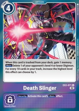 Death Slinger (EX2-071) - Advance Deck: Beelzemon (Uncommon) [ST-14-EX2-071]