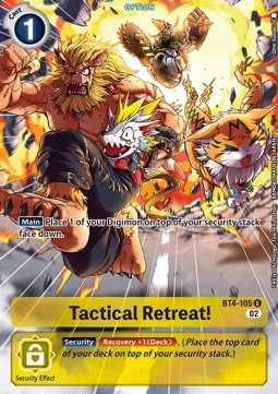 Tactical Retreat! (BT4-105) - Advance Deck: Beelzemon (Alternative Art) [ST-14-BT4-105]