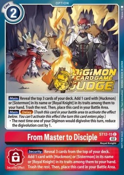 From Master to Disciple (ST12-15) - Judge Promos (Common) [JP-ST12-15]