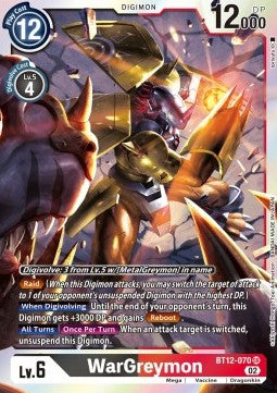 WarGreymon (BT12-070) (V.1) - Across Time (Super Rare) [BT-12-070]