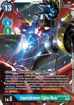 Imperialdramon: Fighter Mode (BT12-031) (V.1) - Across Time (Super Rare) [BT-12-031]