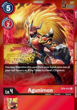 Agunimon (BT4-011) (V.1) - Championship 2023 Promos (Uncommon) [CP23-BT4-011]