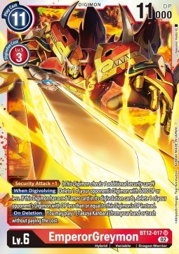 EmperorGreymon (BT12-017) (V.1) - Across Time (Super Rare) [BT-12-017]