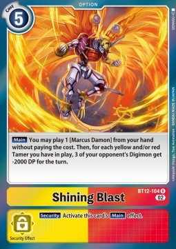 Shining Blast (BT12-104) - Across Time (Rare) [BT-12-104]