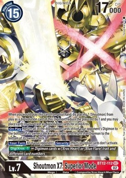 Shoutmon X7: Superior Mode (BT12-112) (V.1) - Across Time (Secret Rare) [BT-12-112]