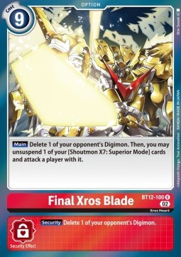 Final Xros Blade (BT12-100) - Across Time (Rare) [BT-12-100]