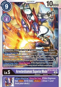 Arresterdramon: Superior Mode (BT12-083) (V.1) - Across Time (Super Rare) [BT-12-083]