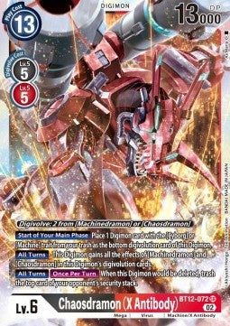 Chaosdramon (X Antibody) (BT12-072) - Across Time (Super Rare) [BT-12-072]