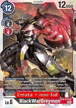 BlackWarGreymon (BT8-070) - Revision Pack (Super Rare) [RP-BT8-070]