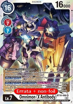 Omnimon (X Antibody) (BT10-086) - Revision Pack (Super Rare) [RP-BT10-086]