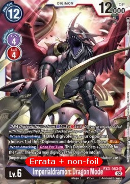 Imperialdramon: Dragon Mode (EX3-063) - Revision Pack (Super Rare) [RP-EX3-063]