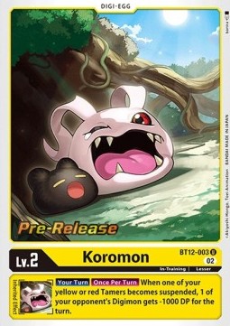 Koromon (BT12-003) - Promos: Across Time (Uncommon) [BT-12P-BT12-003]