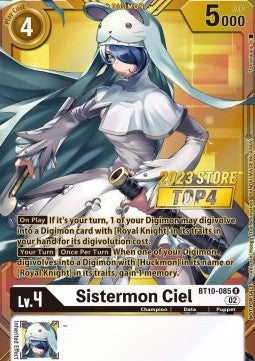 Sistermon Ciel (BT10-085) (V.2) - Store Championships Promos (Alternative Art) [SCP-BT10-085]