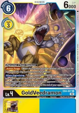 GoldVeedramon (EX4-027) (V.1) - Alternative Being (Rare) [EX04-027]