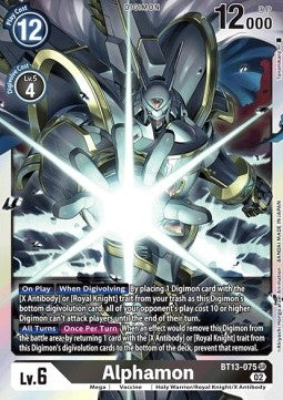 Alphamon (BT13-075) (V.1) - Versus Royal Knights (Super Rare) [BT-13-075]