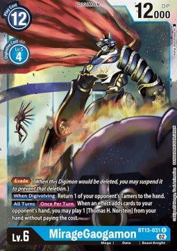 MirageGaogamon (BT13-031) - Versus Royal Knights (Rare) [BT-13-031]