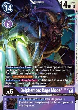 Belphemon: Rage Mode (BT13-091) (V.1) - Versus Royal Knights (Super Rare) [BT-13-091]